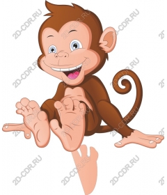 Funny cartoon monkey