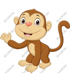 Funny cartoon monkey