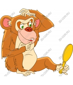 Playful animated monkey