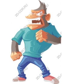  Энергичный персонаж гориллы