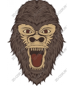  Ferocious gorilla face