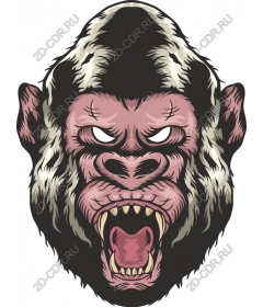  Ferocious gorilla face