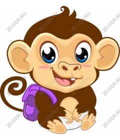  Charming playful monkey cub