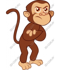Playful animated monkey