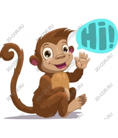 Fun greeting monkey