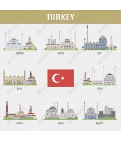  Набор достопримечательностей Турции