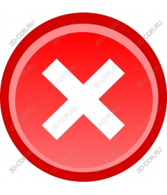  A red circle with a cross