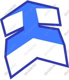 Dynamic blue arrow