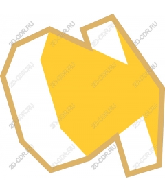  Bright yellow geometric pattern