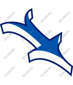 Bright blue arrow