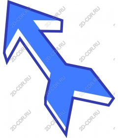 Dynamic blue arrow