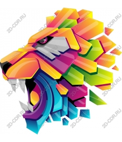  Colorful lion
