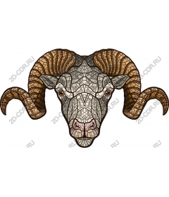 Mosaic Head Of A RAM