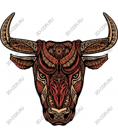 Decorative bull's head