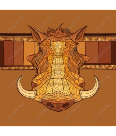  Stylized warthog