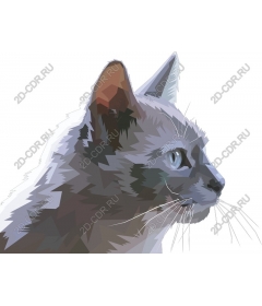  Элегантный геометрический кот