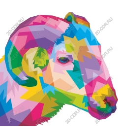  Bright geometric sheep