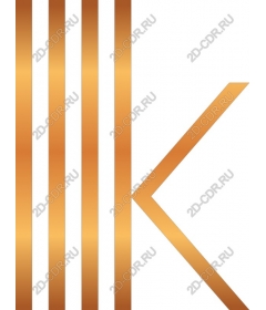 Golden letter K