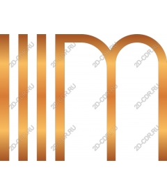 Gold letter M