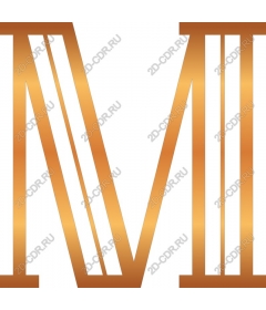 Gold letter M