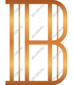  Elegant gold letter B