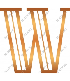  Elegant gold letter W