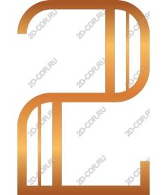 Stylized gold number 2