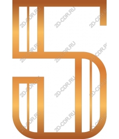  Elegant gold number 5