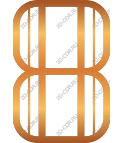  Elegant gold figure eight