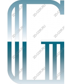 Gradient geometric letter G