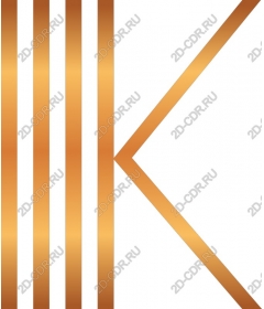  Elegant gold letter K