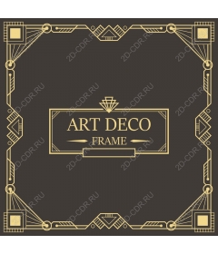 Frame in art Deco style