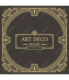  Elegant frame in art Deco style