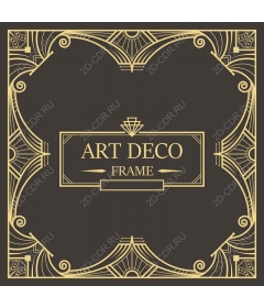 Frame in art Deco style