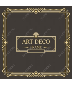 Frame in art Deco style