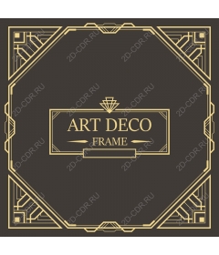 Frame in art Deco style