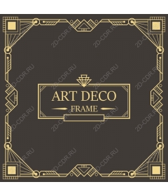  Elegant frame in art Deco style