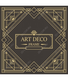 Frame in art Deco style