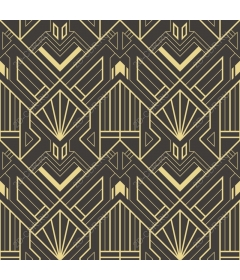 Geometric pattern in art Deco style with gold and black