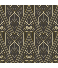 Geometric pattern art Deco style - black and gold
