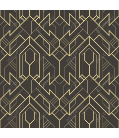  Elegant geometric pattern in black and Golden color