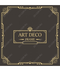 Frame in art Deco style