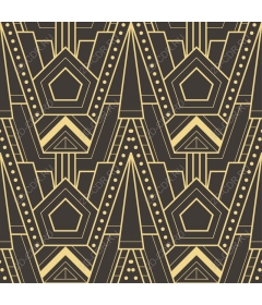 Geometric pattern in art Deco style gold on black background