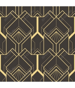  Elegant geometric pattern in gold and black colors