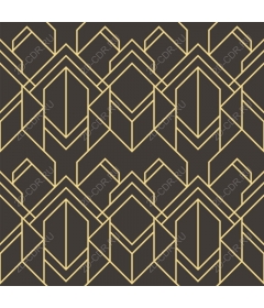  Elegant geometric pattern in gold and black colors