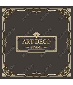 Frame in art Deco style