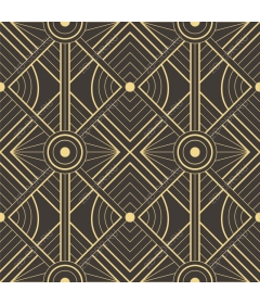 Luxurious black and gold geometric seamless pattern