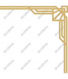  Elegant corner frame in art Deco style