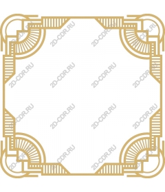 Golden frame in art Deco style