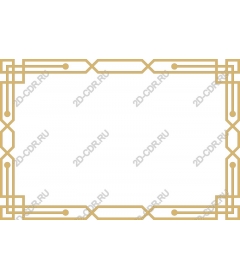  Elegant Golden frame in art Deco style